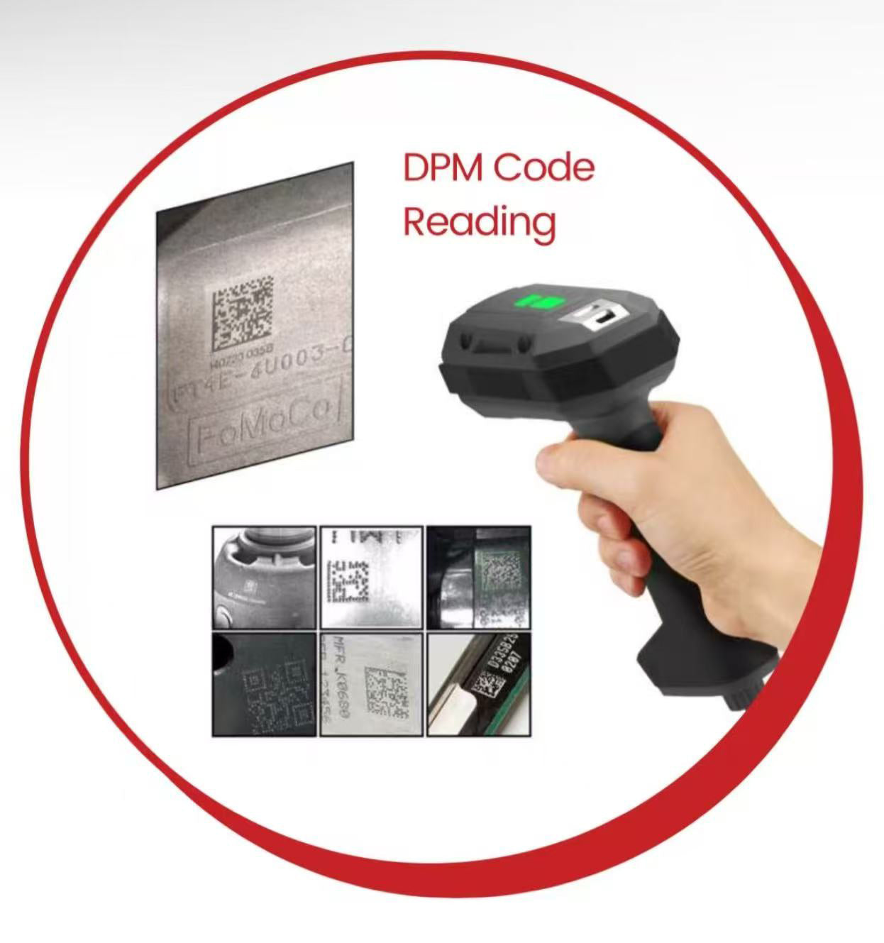 TEEMI USB Wired DPM Barcode Scanner Industrial Design Shockproof Waterproof and Dustproof