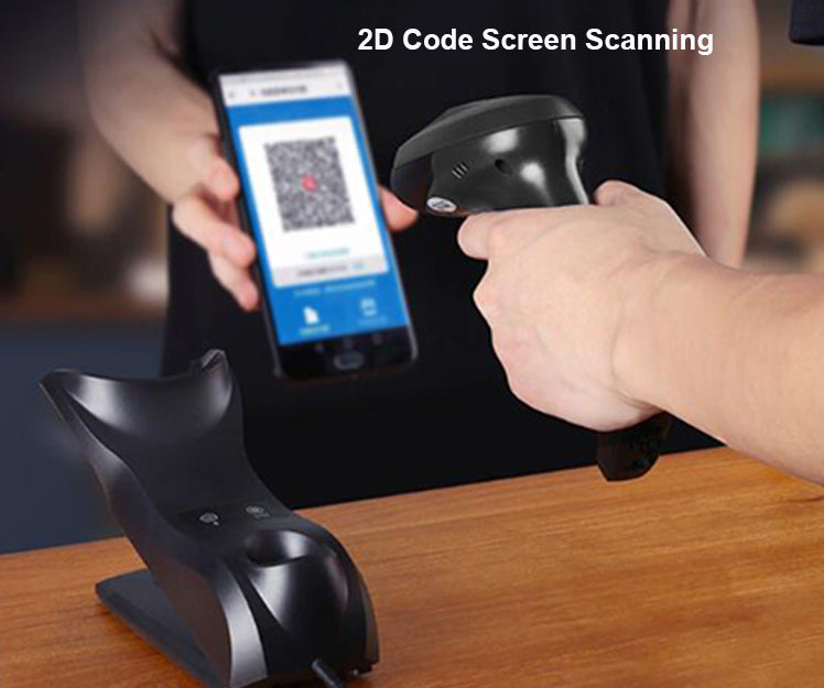 Mountable Qr Code TEEMI TMSL-56CR QR Bluetooth 5.0 Barcode Scanner with Wall Mountable U ...