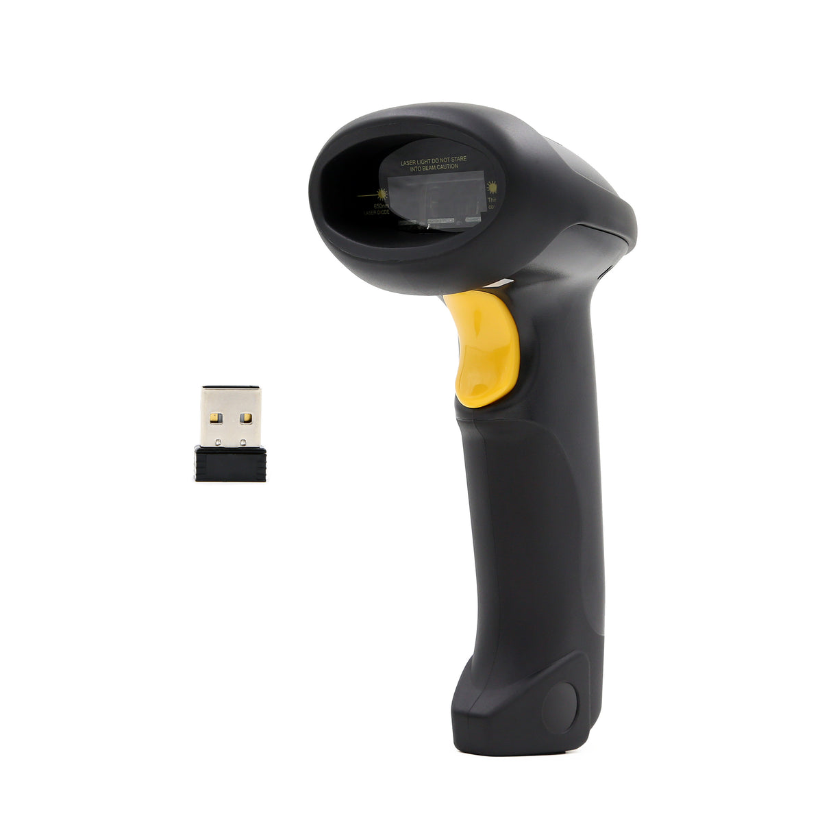 TEEMI TMCT-07 Wireless Barcode Scanner, Versatile 2-in-1 (2.4Ghz Wireless+USB 2.0 Wired) Handheld Automatic 1D Laser Rechargeable Bar Code Reader