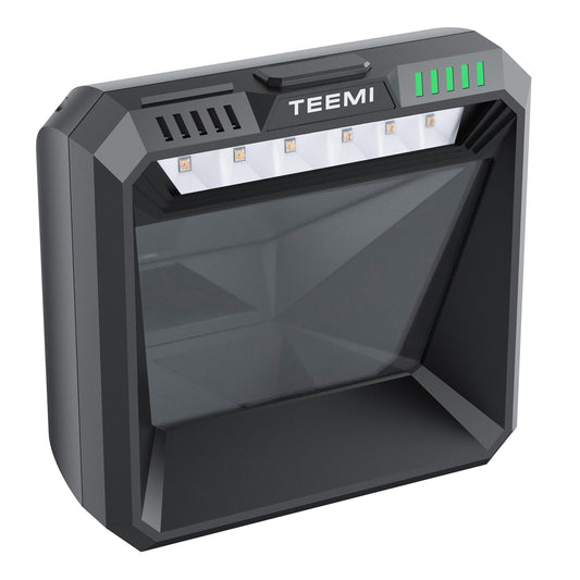 TEEMI TMSL-74 1D 2D Presentation Barcode Scanner USB Wired Plug and Play QR Area Imager, Largest Field of View Omni-Directional Handsfree Scanning for Retail, Inventory Management, Kiosk