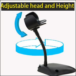 Adjustable Barcode Scanner Stand, TEEMI Hands Free Barcode Scanning Bar-Code Reader Cradle Holder Adjustable Goose Neck Stand for TEEMI T22 T26 TMSL-58 TMSL-56 Barcode Scanner